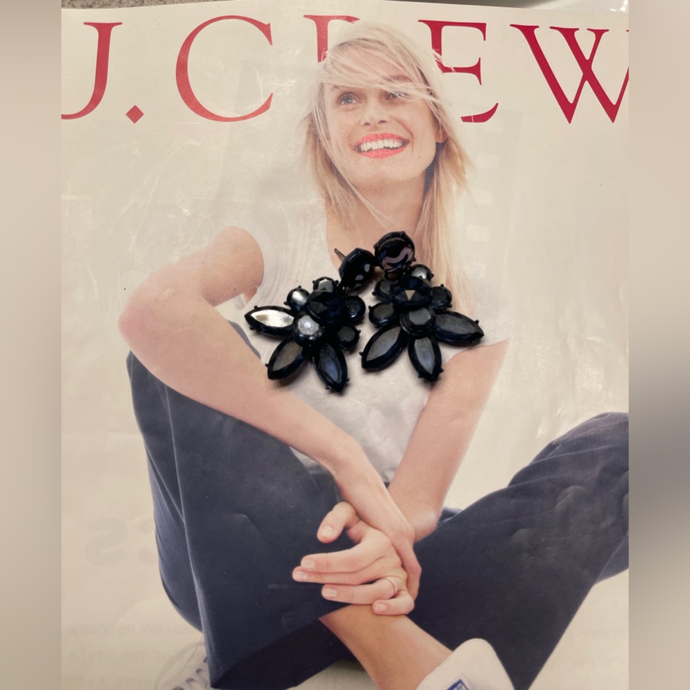 J. Crew Midnight Blue Gemstone Earrings